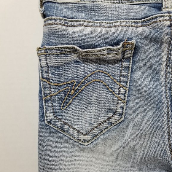 Vanilla Star jeans 0 distressed skinny denim beaded embellished bling grunge - Picture 10 of 16